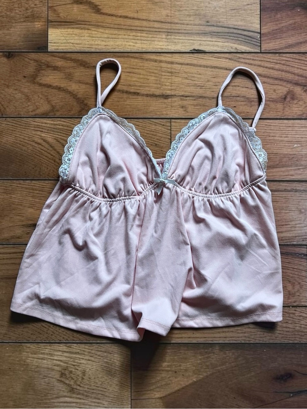 Target Pink Lace Trim Babydoll Cami Top Size M